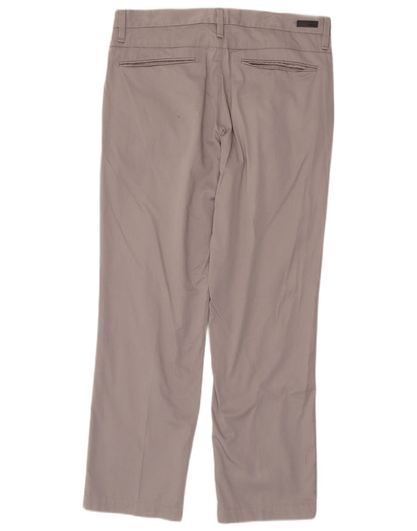 Marks & Spencer Herren Autograph Straight Chino Hose W34 L29 Graue Baumwolle