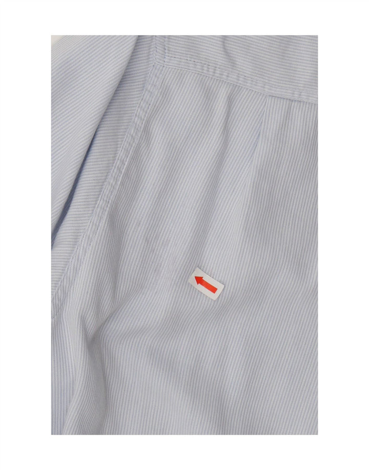 ARMANI JUNIOR Hemd für Jungen, 13–14 Jahre, blaue Nadelstreifen-Baumwolle