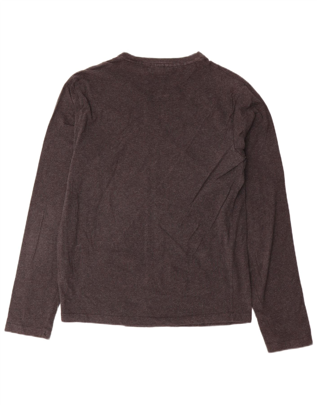 Trussardi Jeans Damen Top Langarm UK 12 Mittelgraue Baumwolle