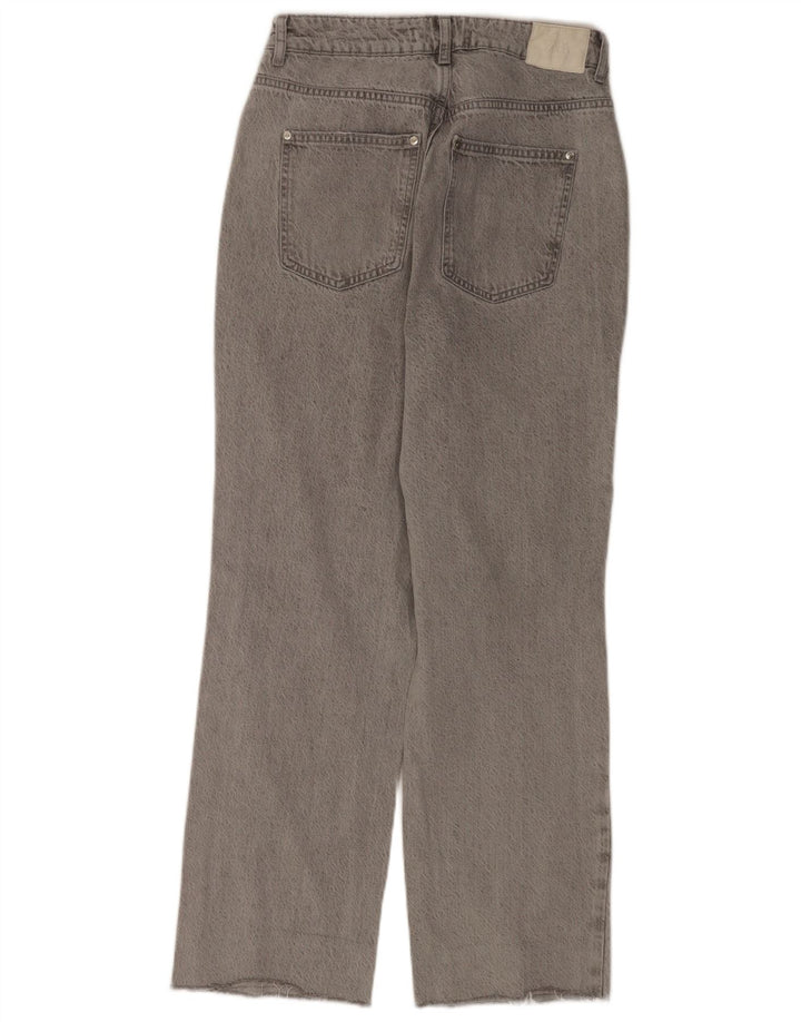 Zara Damen Distressed Tapered Jeans EU 40 Medium W30 L29 Graue Baumwolle