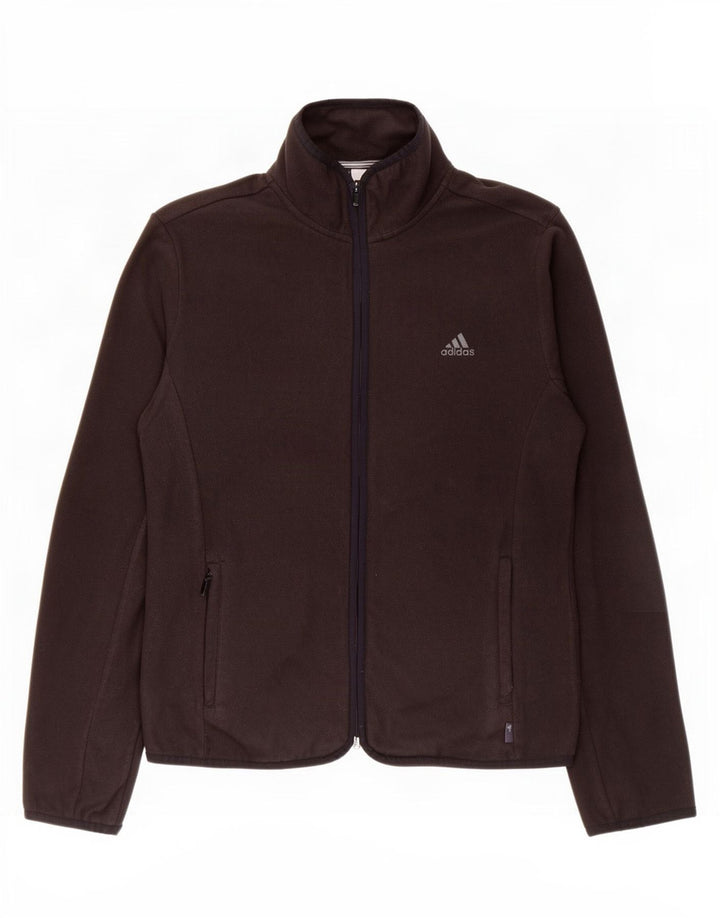 Adidas Damen Fleecejacke UK 14 Medium Schwarz Polyester