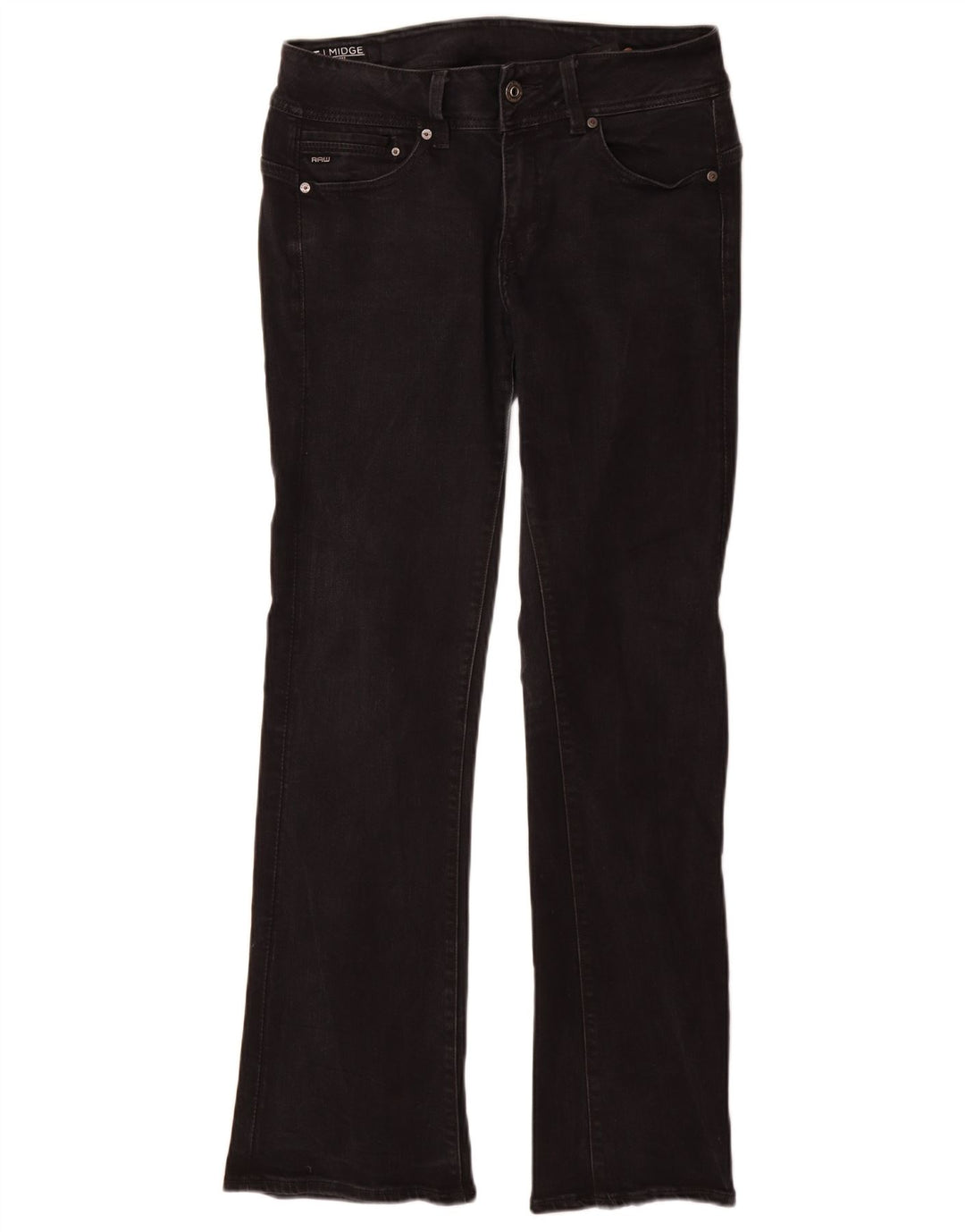 G-Star Damen Midge Bootcut Jeans W31 L32 Schwarze Baumwolle