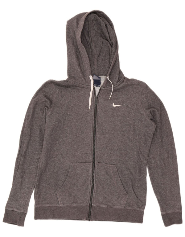 Nike Herren-Kapuzenpullover mit Reißverschluss, groß, graue Baumwolle