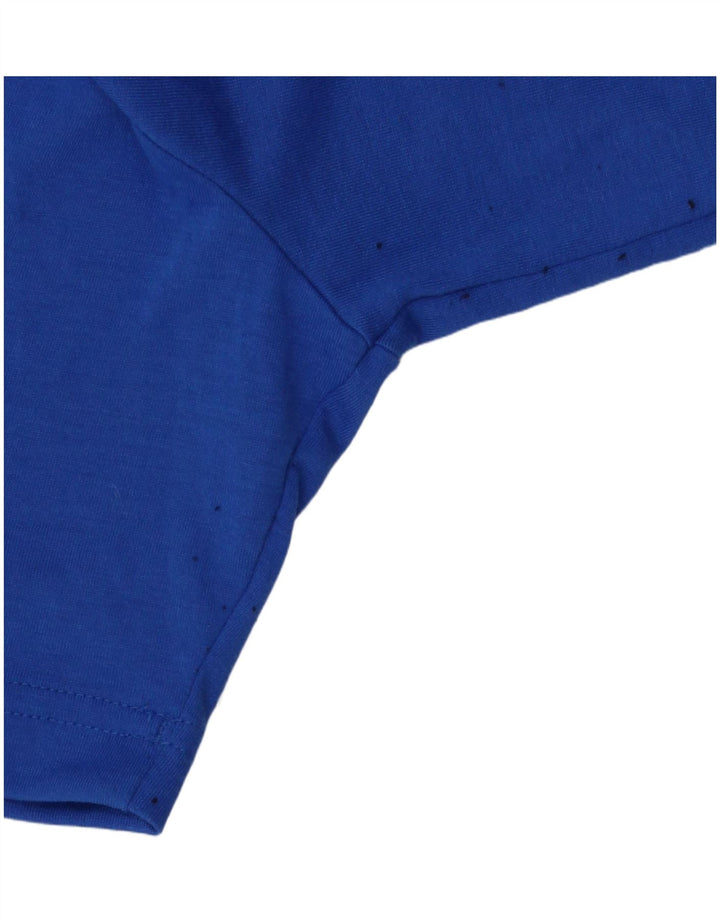 ADIDAS Jungen Climalite T-Shirt Top 15-16 Jahre Blaues Polyester