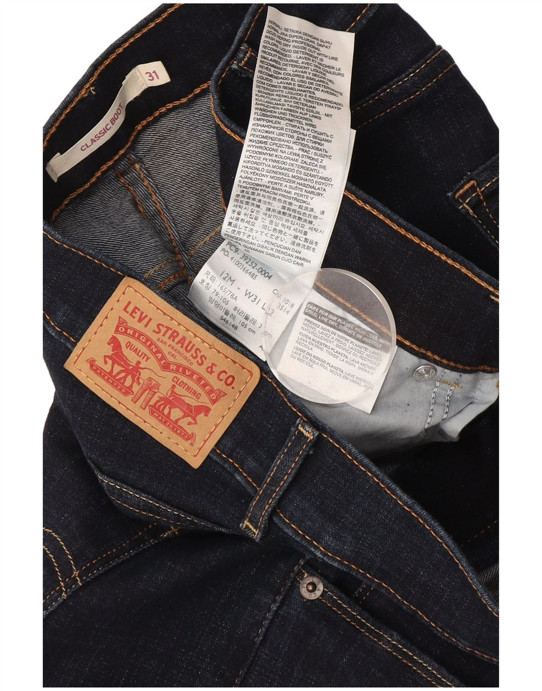 Levi's Damen Bootcut-Jeans mit klassischer Passform, W31 L32, marineblaue Baumwolle