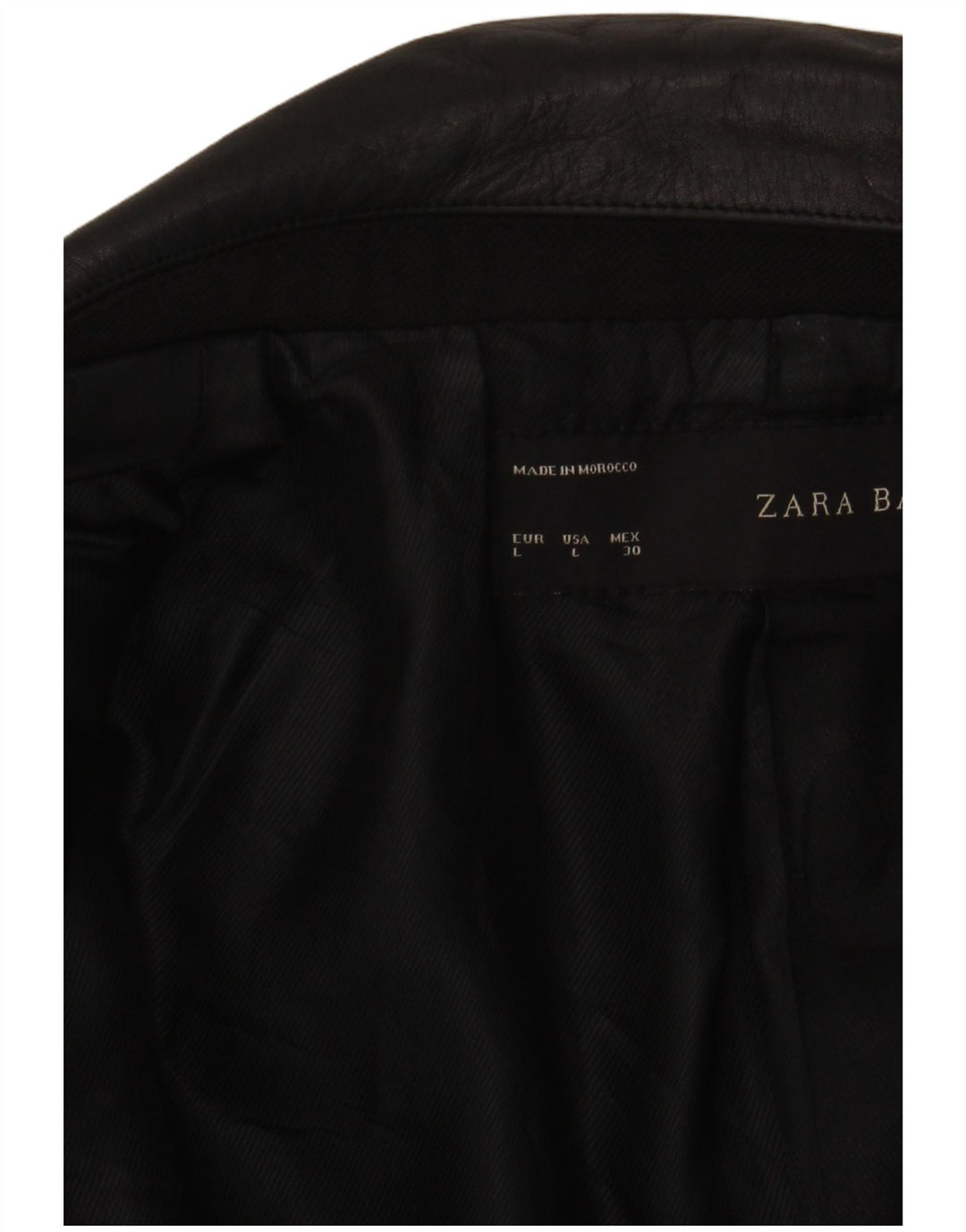 ZARA Damen Crop Bikerjacke UK 14 Large Schwarz