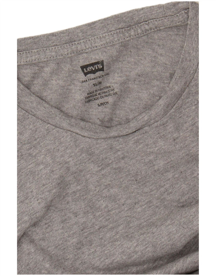 LEVI'S Slim Fit T-Shirt-Oberteil für Herren, klein, grau gefleckt