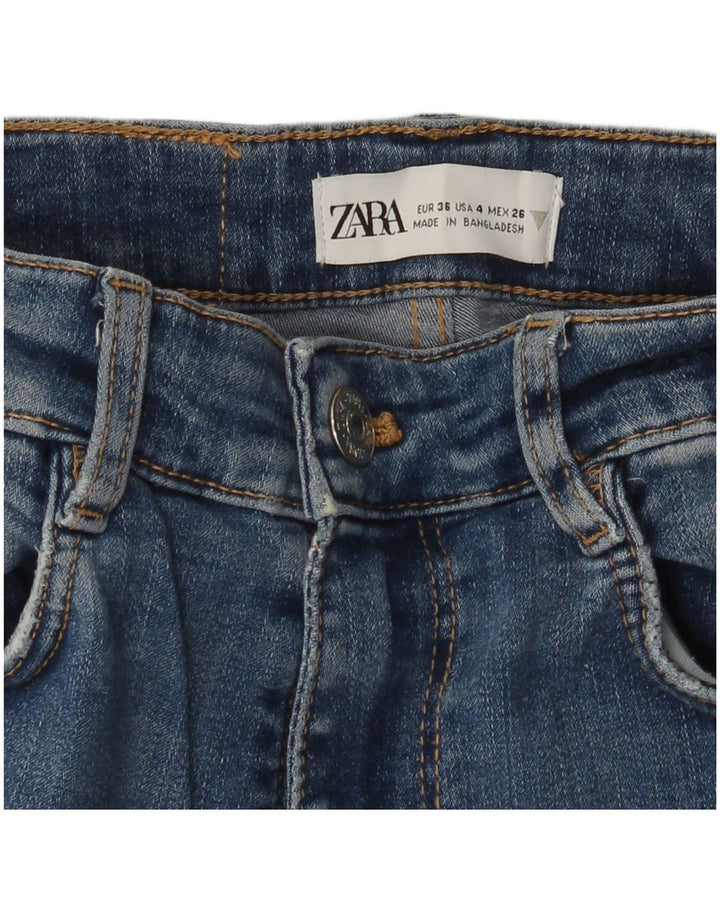 ZARA Damen Skinny Jeans EU 36 XS W26 L27 Blau