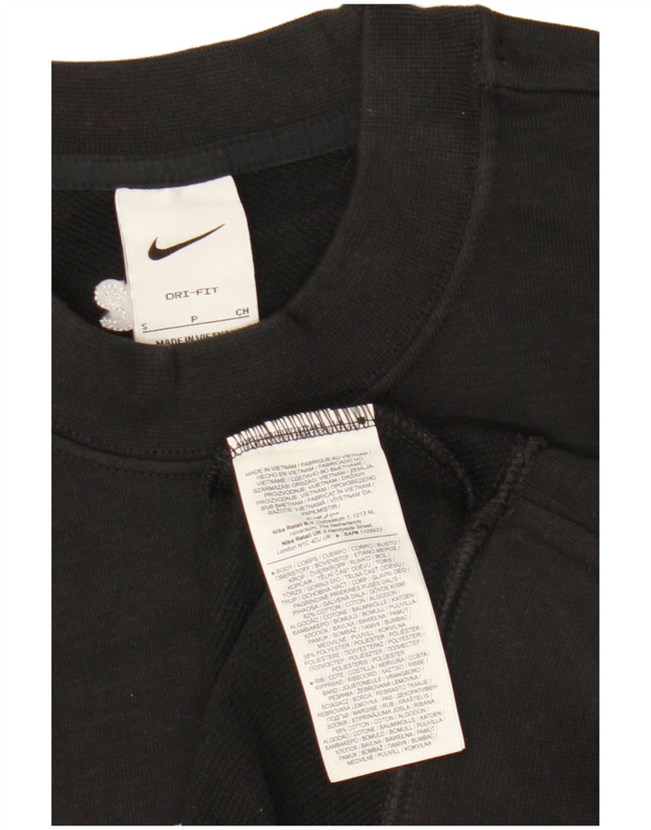Nike Herren Dri Fit Graphic Sweatshirt Pullover Small Schwarz Baumwolle