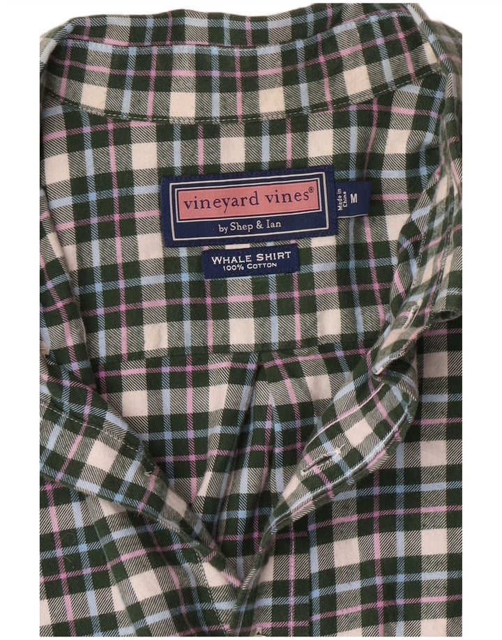 Vineyard Vines Herren-Flanellhemd, mittelgrün, kariert, Baumwolle, Preppy