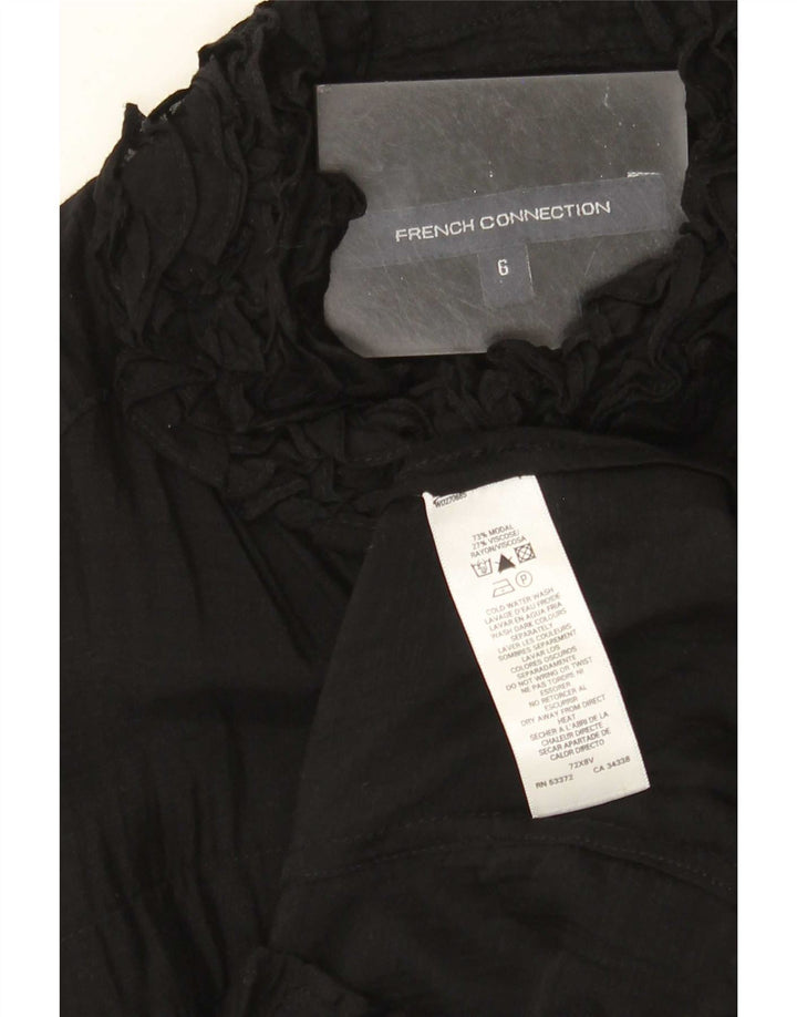 French Connection Damen Hemdbluse UK 6 XS Schwarz Modal