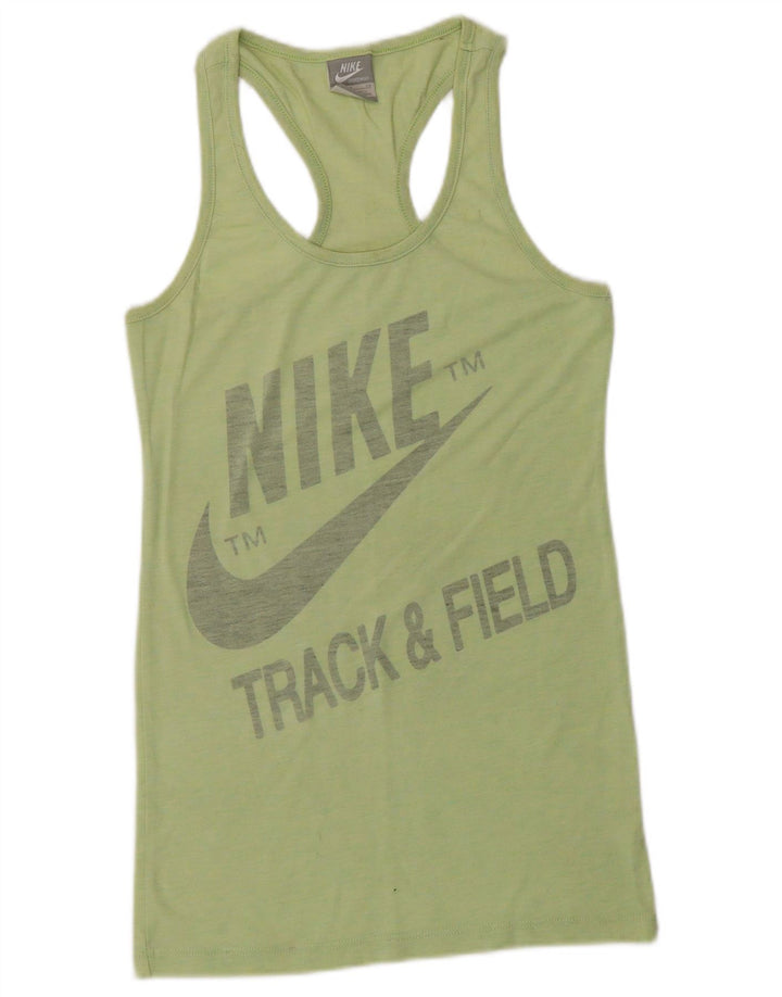 NIKE Damen Graphic Vest Top UK 8 Small Grün