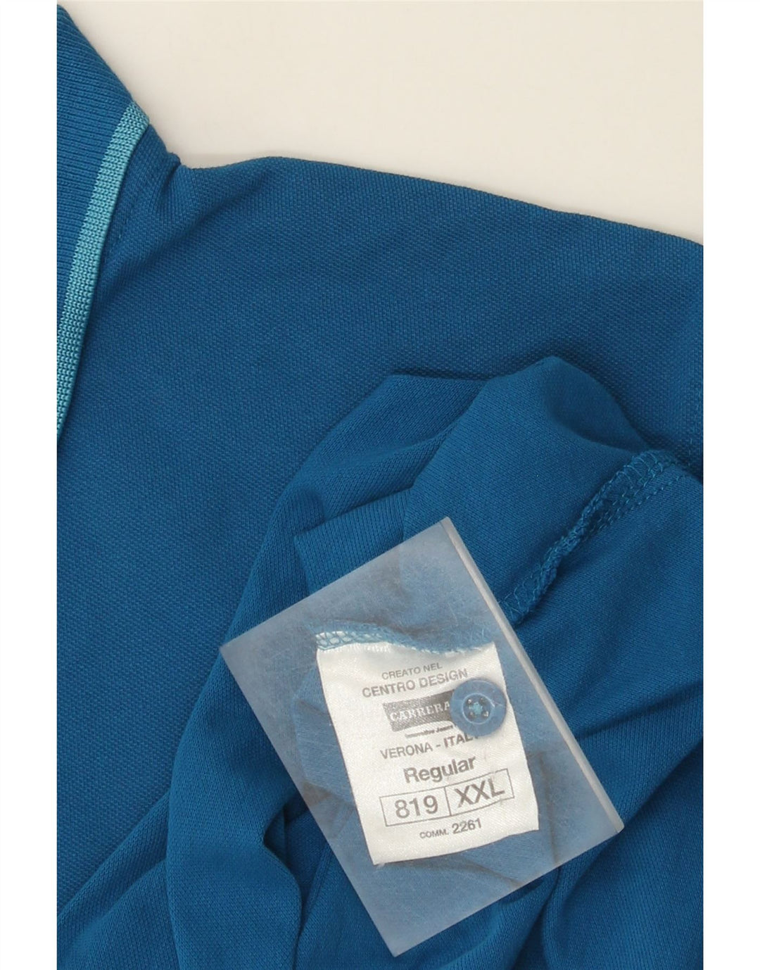Carrera Herren Poloshirt 2XL Blau Baumwolle