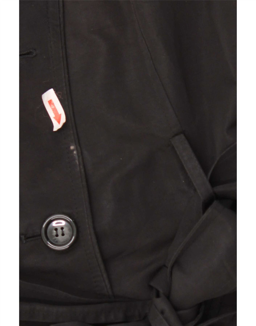 Marks & Spencer Damen Trenchcoat UK 10 Small Schwarz Polyester