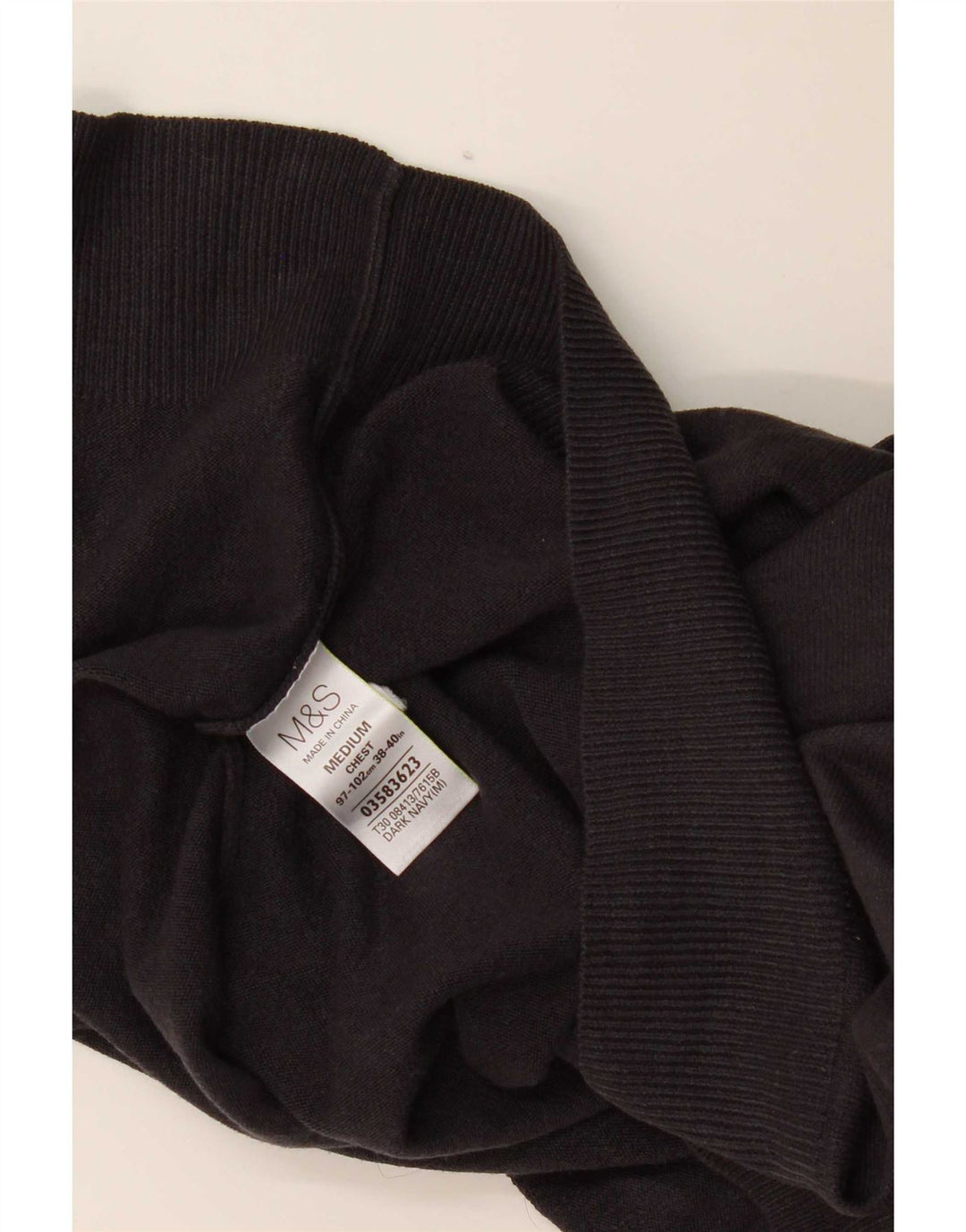Marks & Spencer Herren-Pullover mit V-Ausschnitt, Mittelblau, Acryl