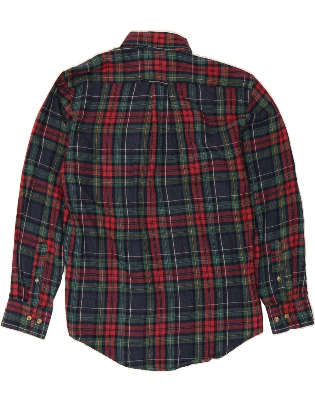 IZOD Mens Flannel Shirt Small Navy Blue Check Cotton Vintage Izod and Second-Hand Izod from Messina Hembry 