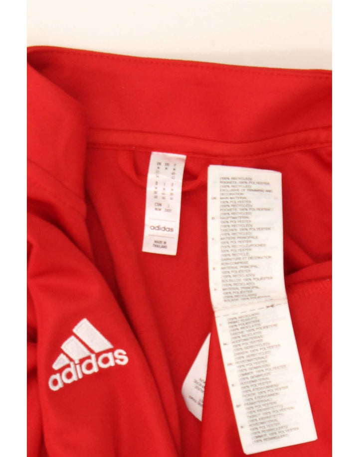 Adidas Damen Aeroready Trainingsanzug Top Jacke UK 12/14 Mittelrotes Polyester