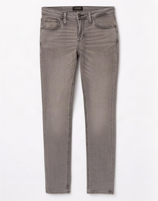 Jack & Jones Mens Liam Skinny Jeans W30 L32 Grey Cotton