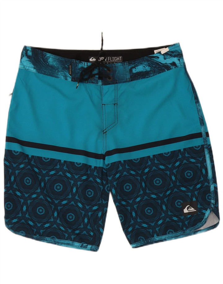 Quiksilver Herren-Badeshorts, klein, blau, geometrisch, Polyester