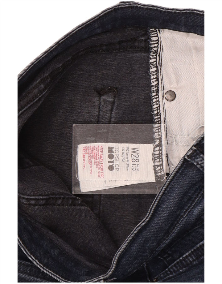 Topshop Damen Skinny Jeans W28 L28 Marineblau Polyester