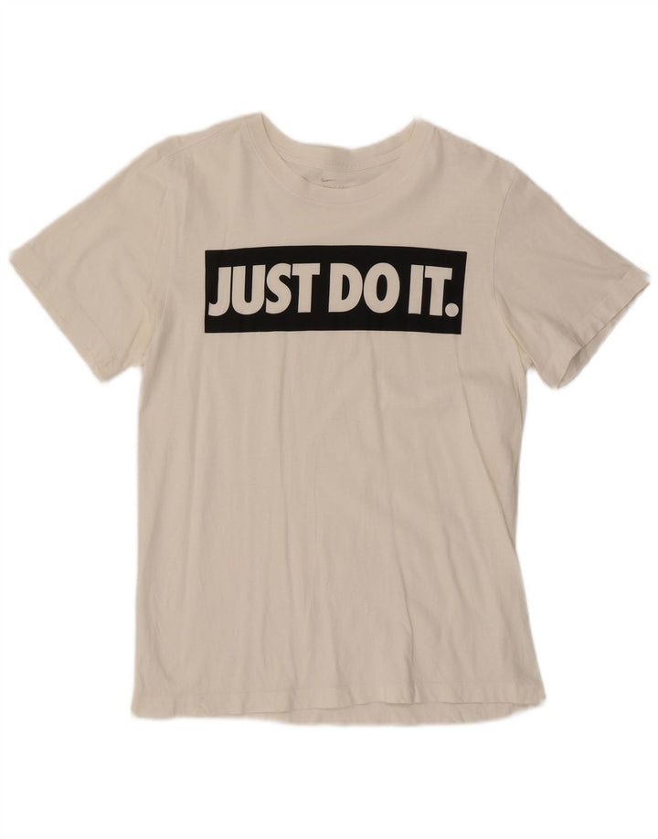 Nike Herren-T-Shirt mit Grafik, Größe S, weiße Baumwolle
