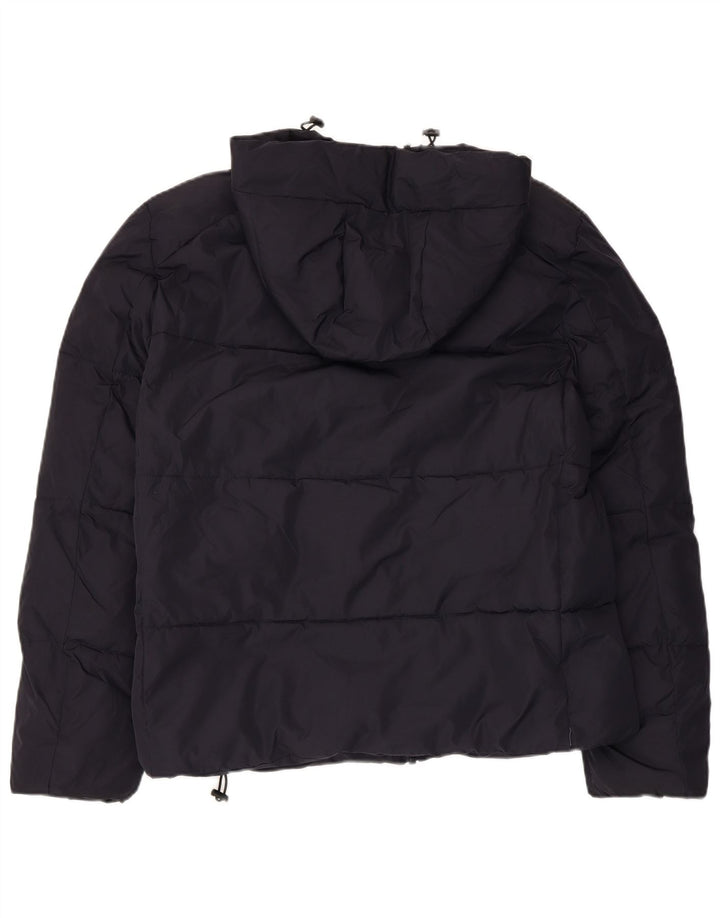 French Connection Wattierte Herrenjacke mit Kapuze, UK 38, Mittel, Marineblau