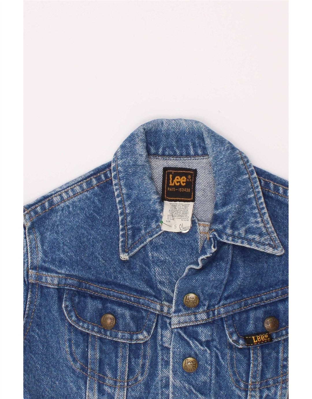 Lee Jeansjacke für Mädchen, 4–5 Jahre, groß, blaue Baumwolle