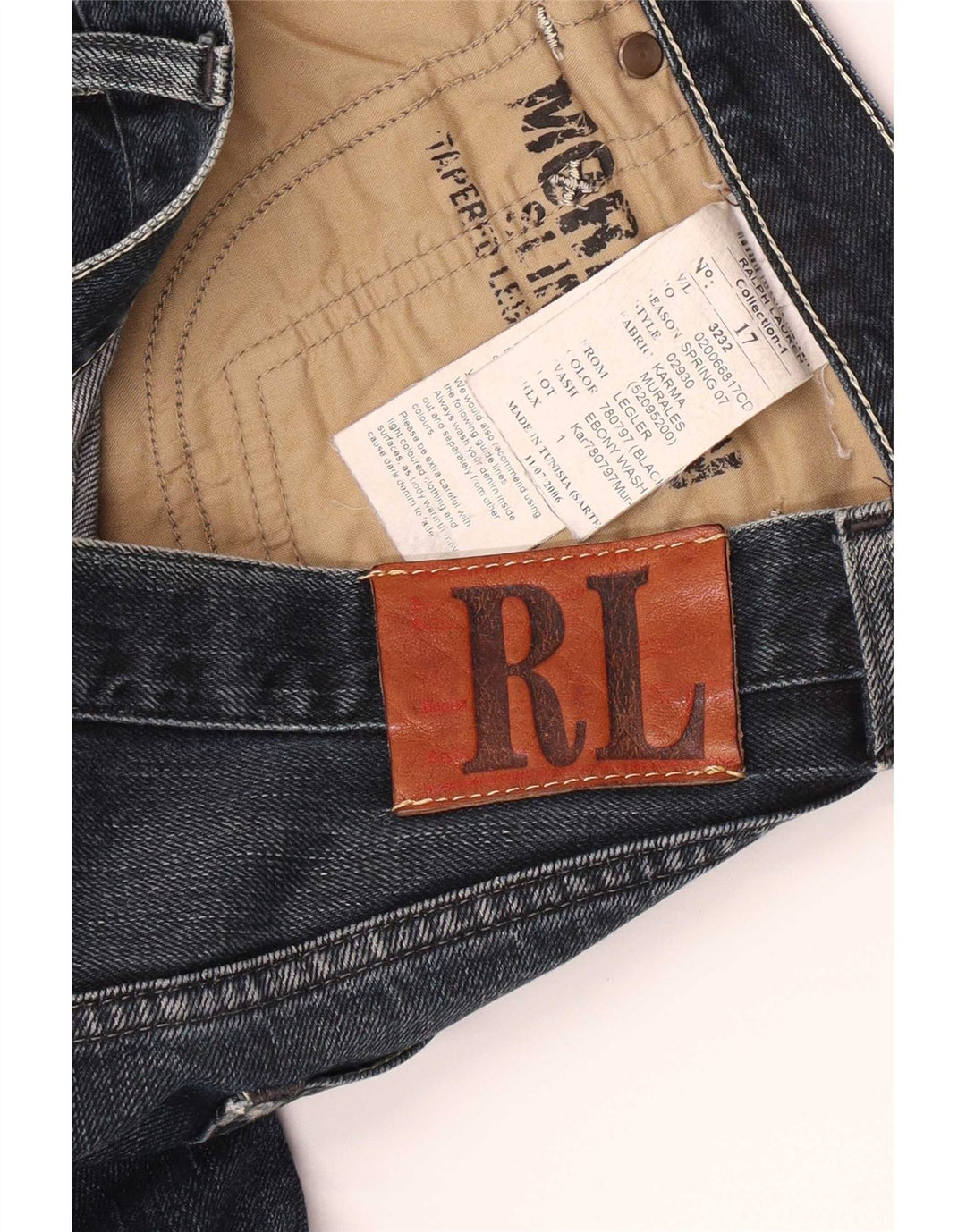 Ralph Lauren Herren Straight Jeans W32 L32 Blau