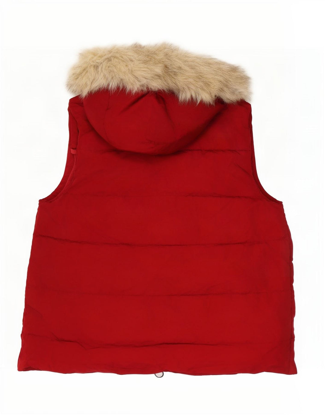 Gap Wattierte Damen-Weste mit Kapuze, UK 14, Mittelrot, Polyester