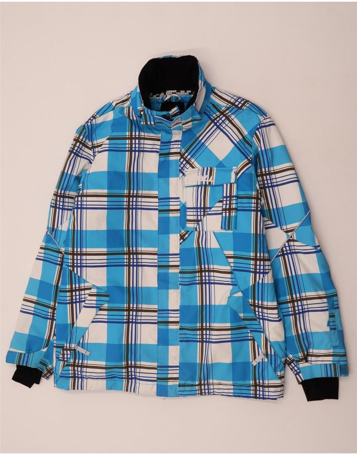 O'Neill Herren-Skijacke XL, blau kariertes Polyester