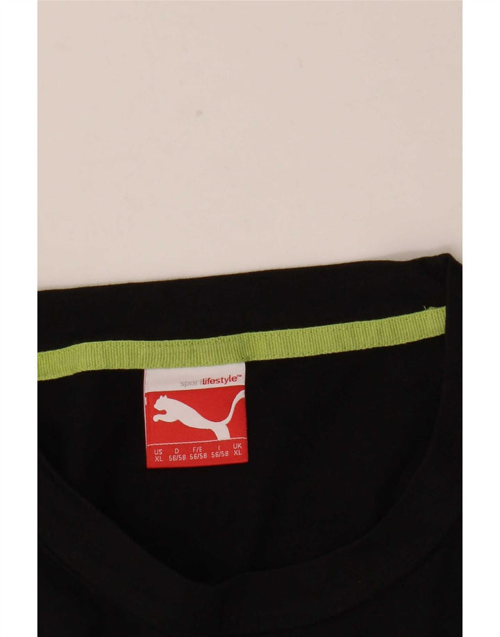 Puma Herren Grafik T-Shirt Top XL Schwarz