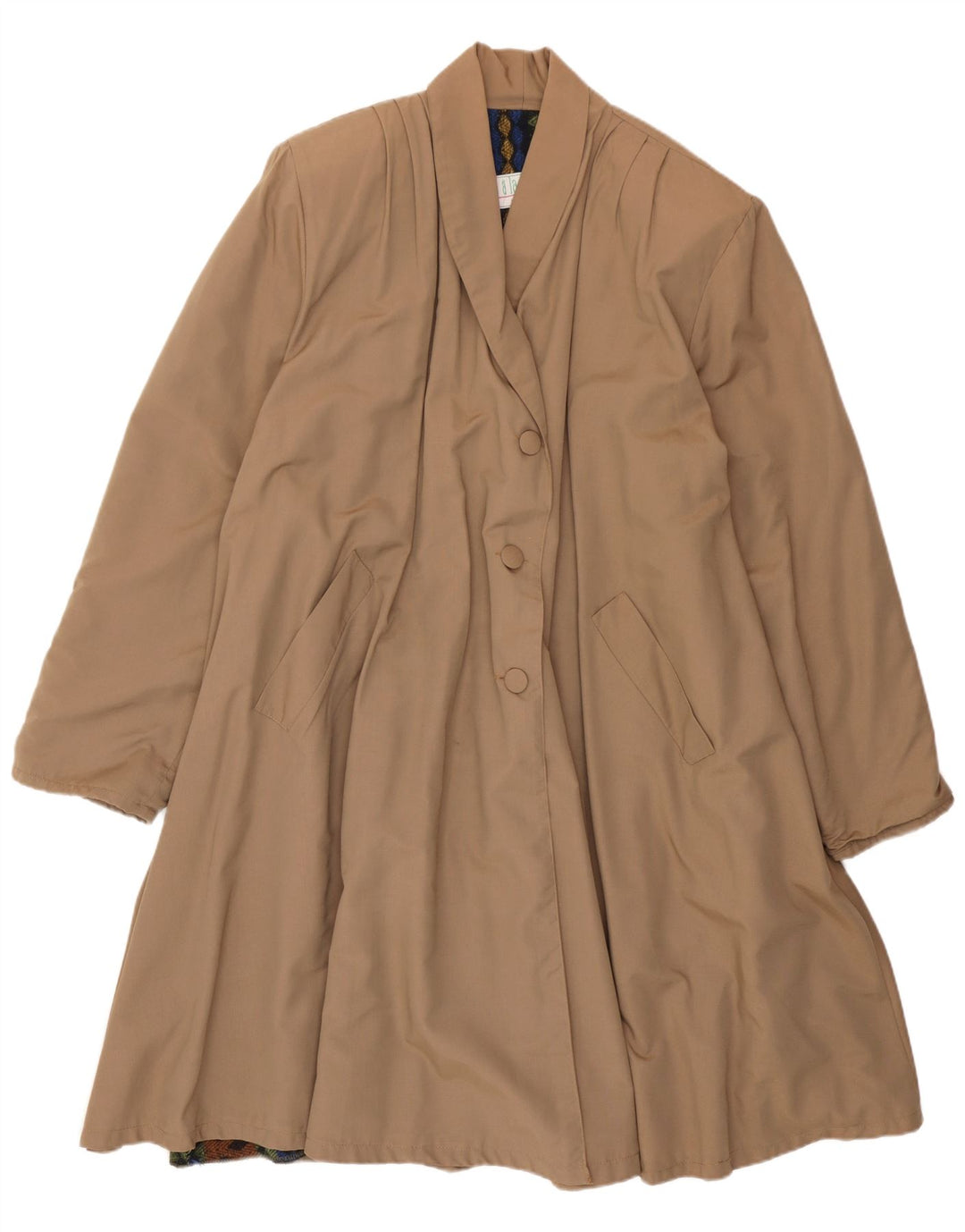 Vintage Damen Mantel UK 14 Groß Beige