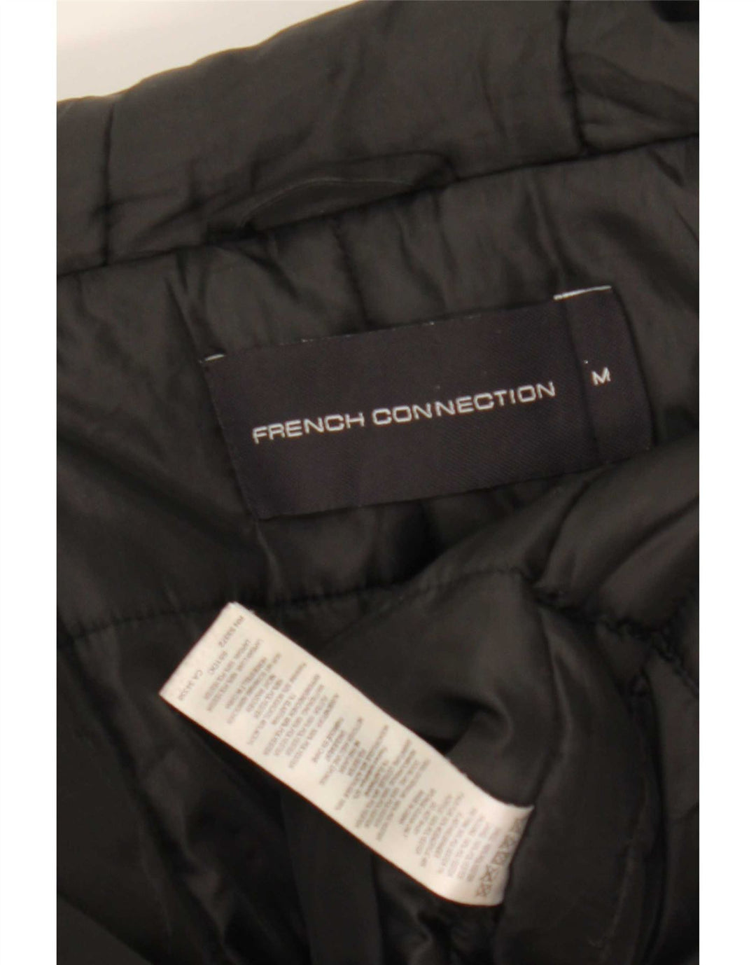 French Connection Herren-Parka mit Kapuze, gepolstert, Größe 38, mittelschwarz