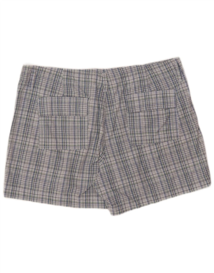 Lee Damen Chinoshorts US 16 2XL W36 blau karierte Baumwolle