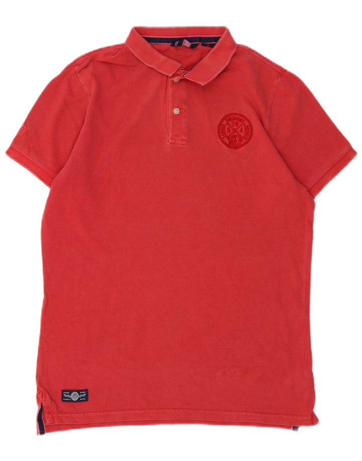 Superdry Herren-Poloshirt aus mittelroter Baumwolle