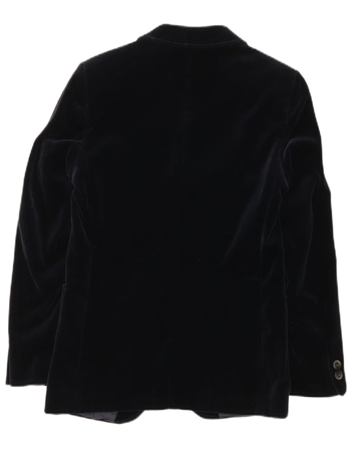 C&A Damen-Blazer mit 2 Knöpfen, Größe IT 42, mittelmarineblaue Baumwolle