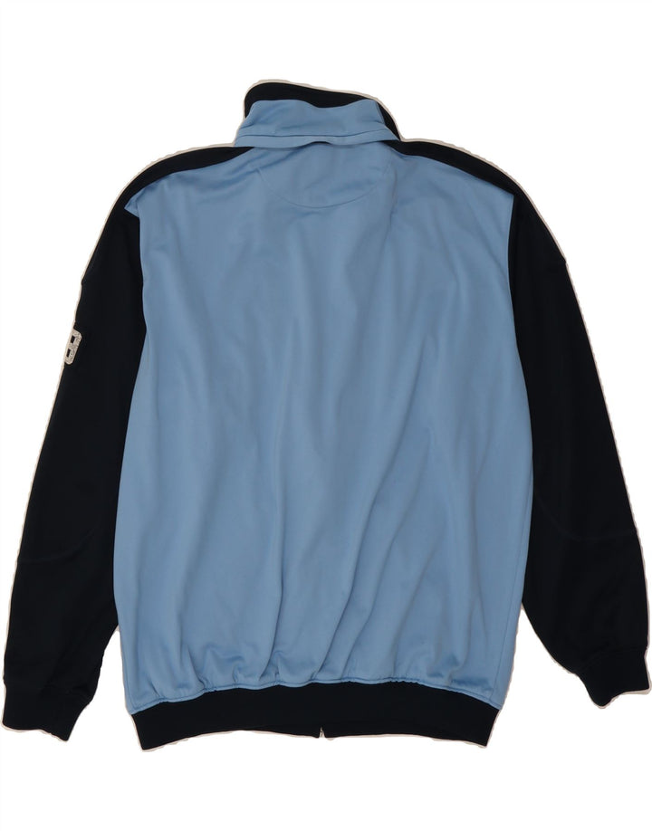 CHAMPION Mens Graphic Tracksuit Top Jacket Large Blue Colourblock Vintage Champion and Second-Hand Champion from Messina Hembry 
