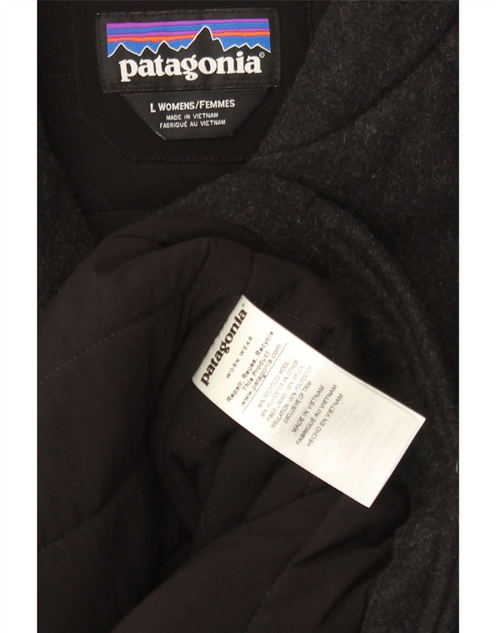 Patagonia Damen Mantel UK 16 Große graue Wolle