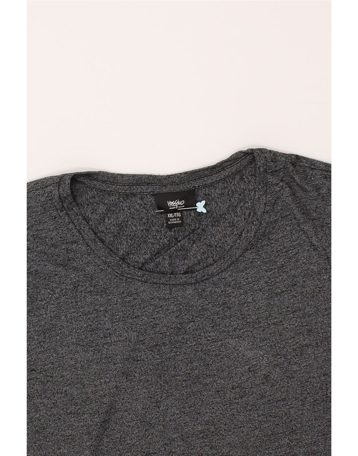 MOSSIMO Womens T-Shirt Top UK 20 2XL Grey Flecked Rayon Vintage Mossimo and Second-Hand Mossimo from Messina Hembry 