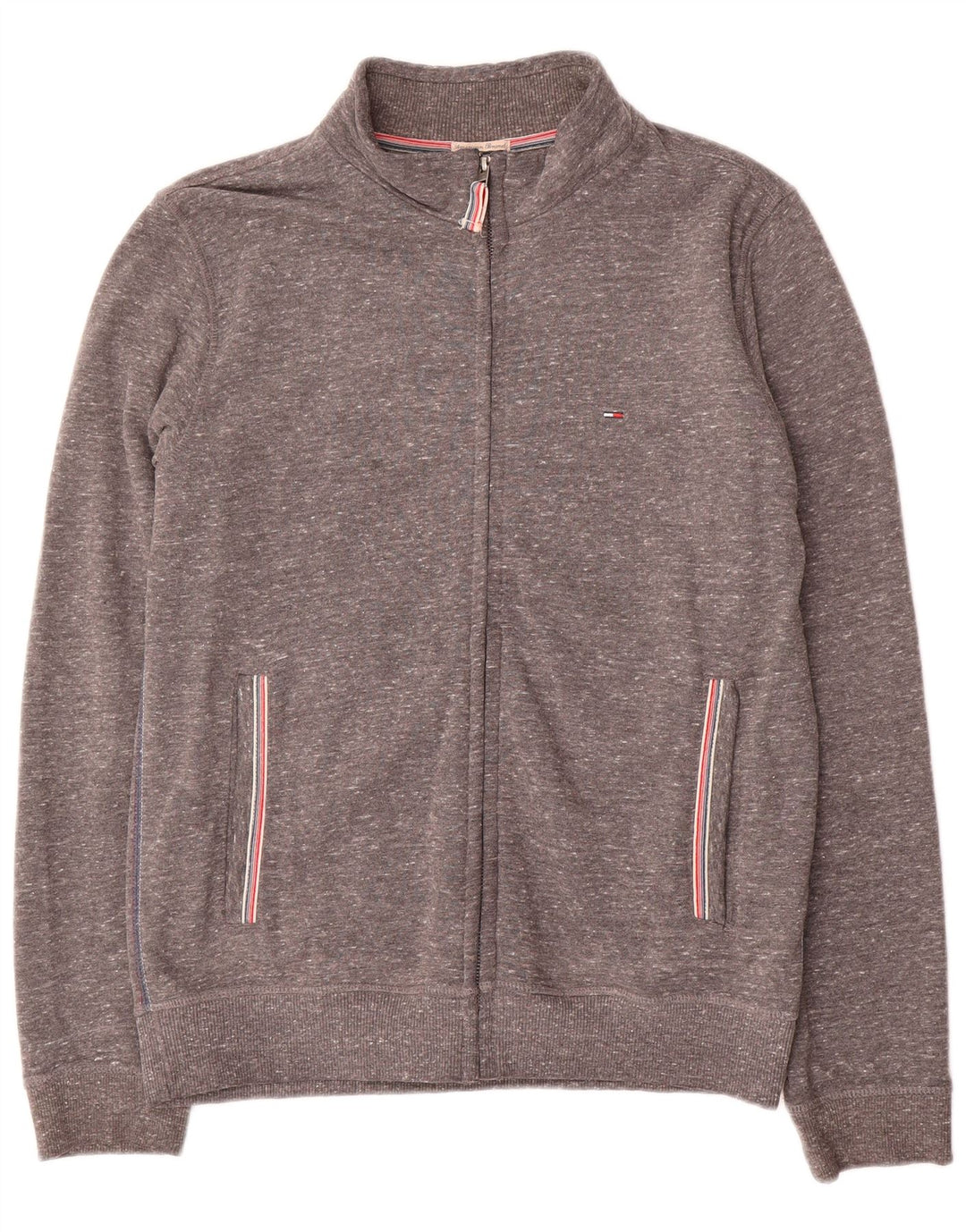 Tommy Hilfiger Damen-Trainingsanzug-Top-Jacke, UK 16, groß, grau gefleckt