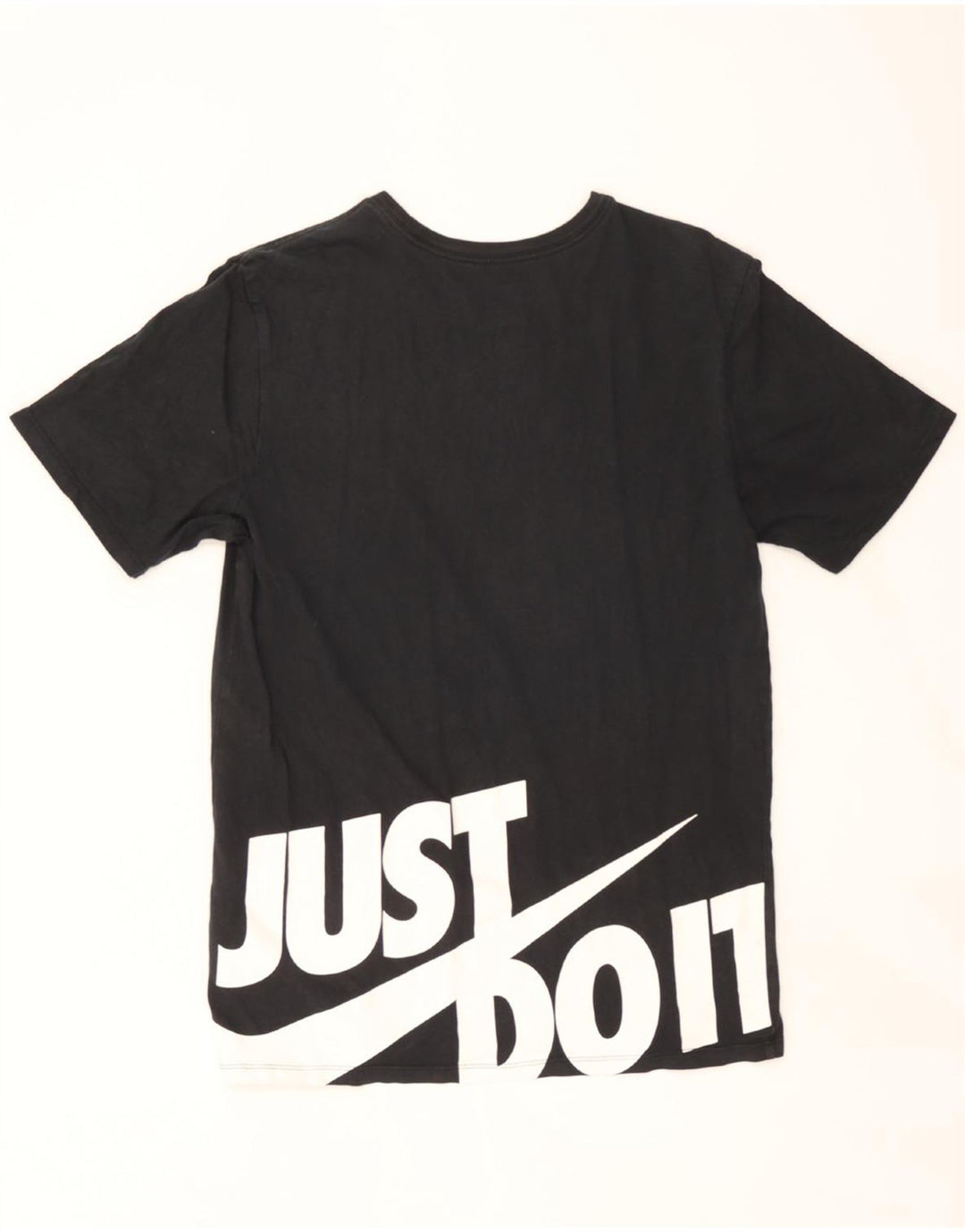 NIKE Womens Athletic Cut Crop Graphic T-Shirt Top UK 14 Medium Black Vintage Nike and Second-Hand Nike from Messina Hembry 
