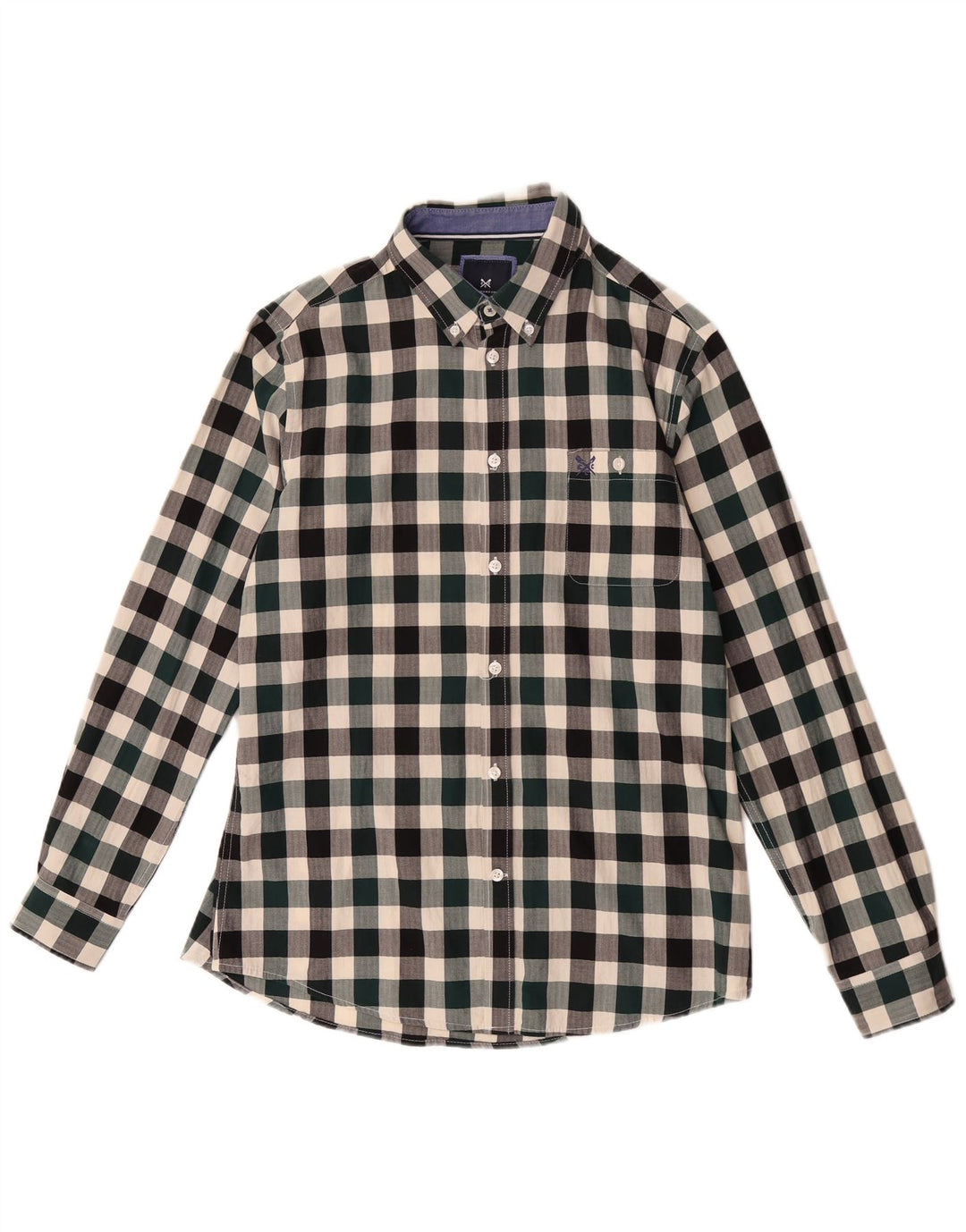 Crew Clothing Herren-Hemd mit schmaler Passform, mittelgroße, mehrfarbige Gingham-Baumwolle