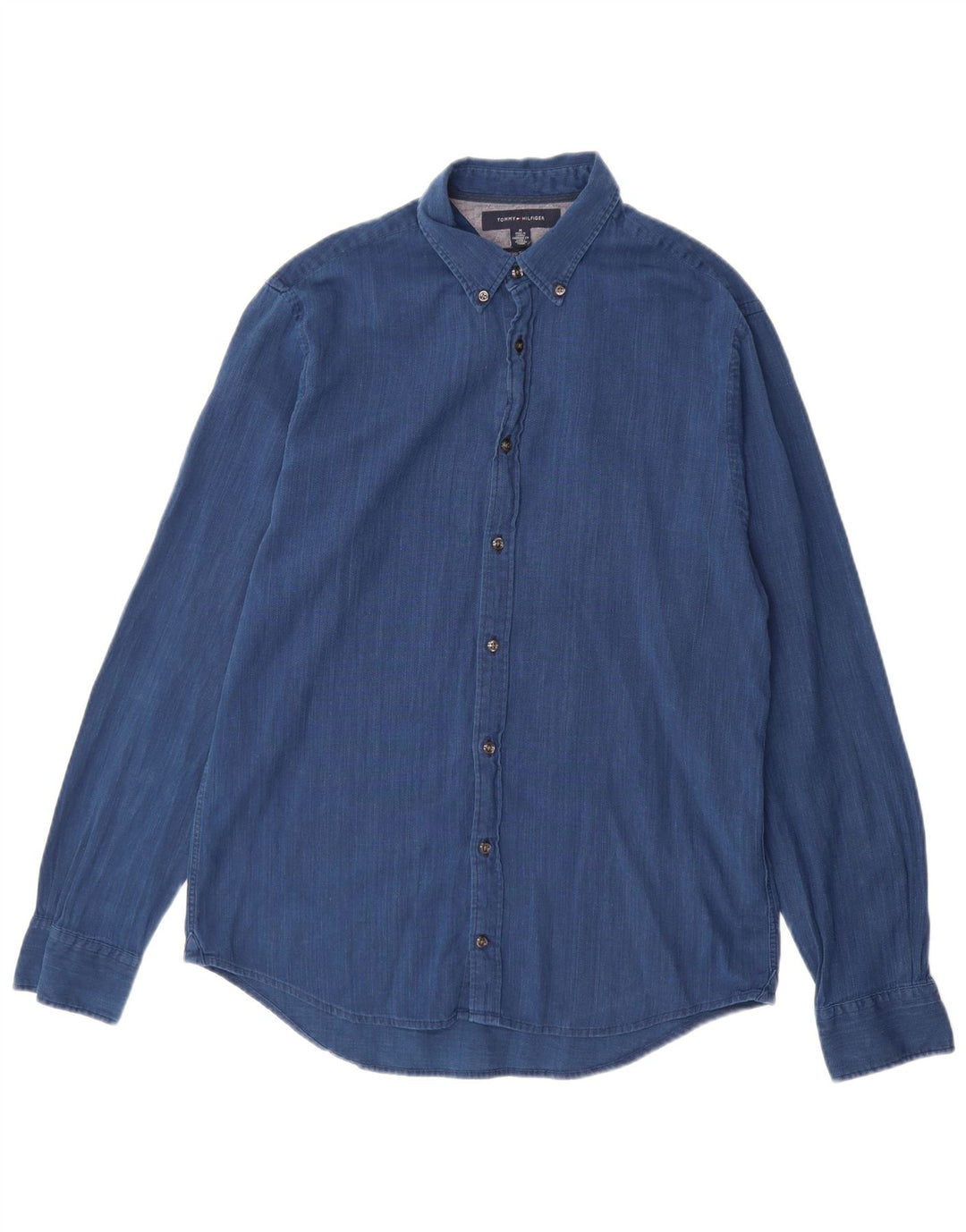 TOMMY HILFIGER Herren New York Fit Hemd mittelblaue Baumwolle