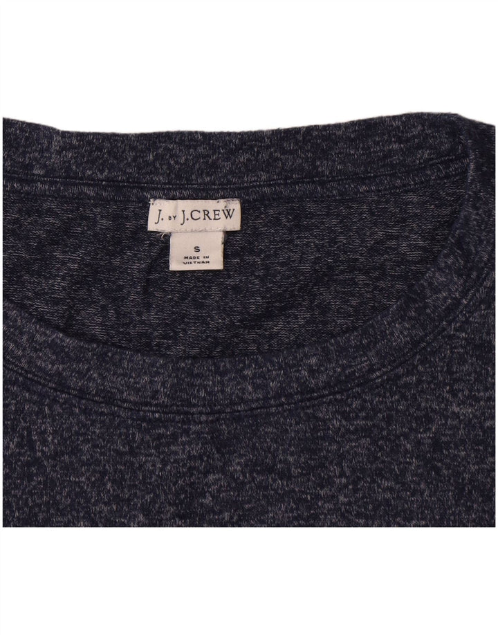 J. Crew Damen-Sweatshirtpullover UK 10 Small Marineblau gefleckte Viskose