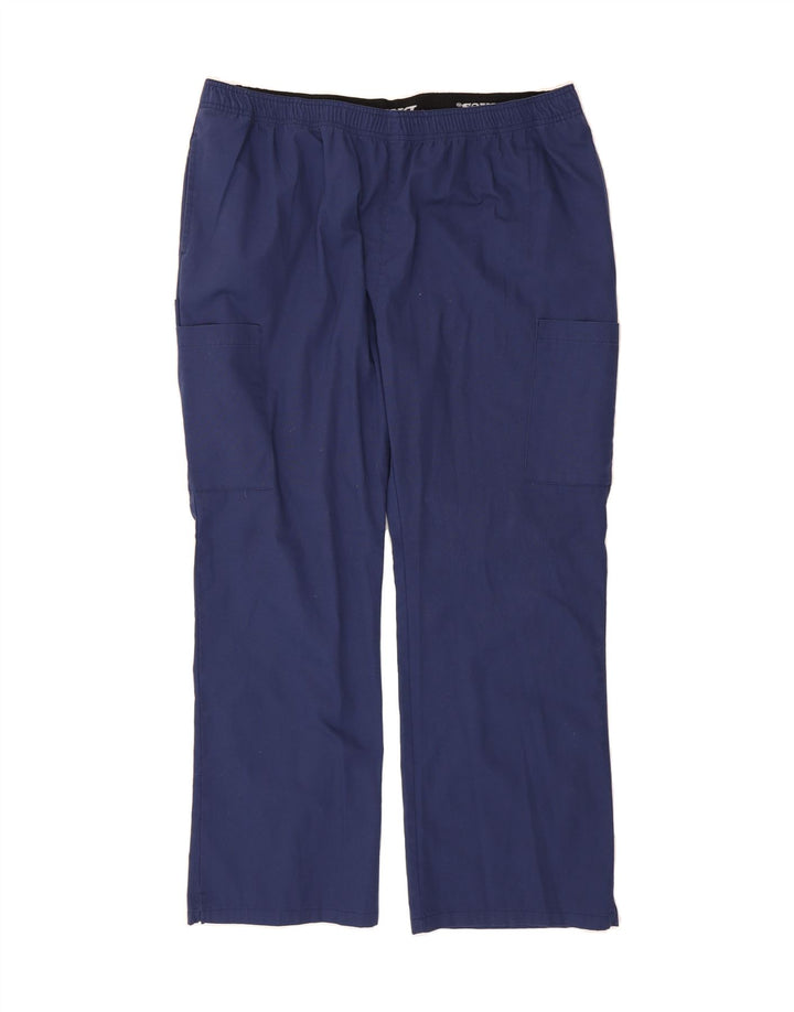 DICKIES Mens Straight Cargo Trousers 2XL W42 L30 Navy Blue Polyester Vintage Dickies and Second-Hand Dickies from Messina Hembry 