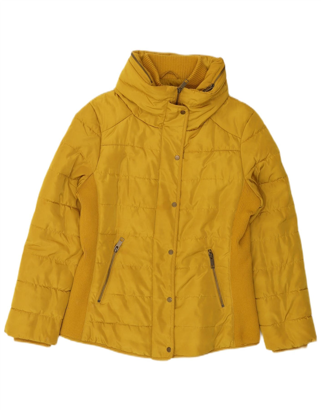 LAURA ASHLEY Wattierte Damenjacke UK 12 Mittelgelbes Polyester