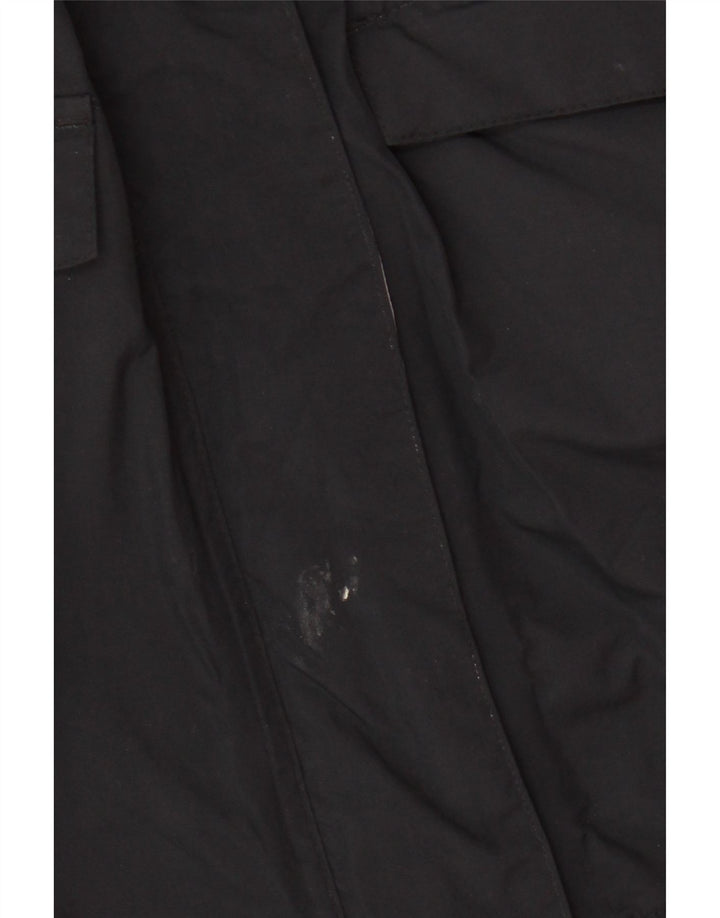 Mountain Warehouse Damen-Regenjacke mit Kapuze, UK 14, Größe L, aus schwarzem Nylon