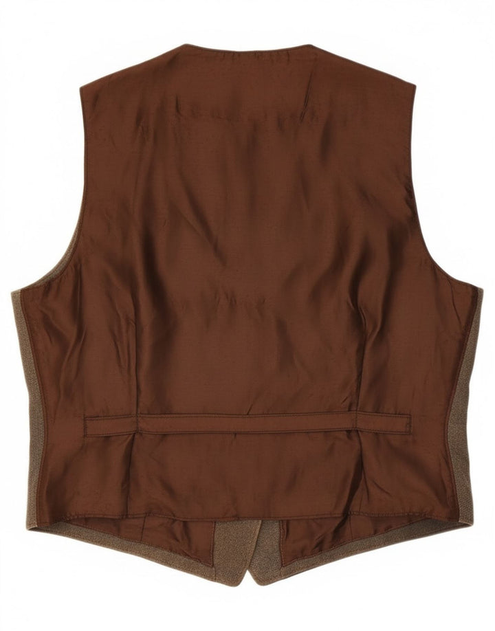 Vintage Herren Lederweste IT 58 2XL Braunes Leder