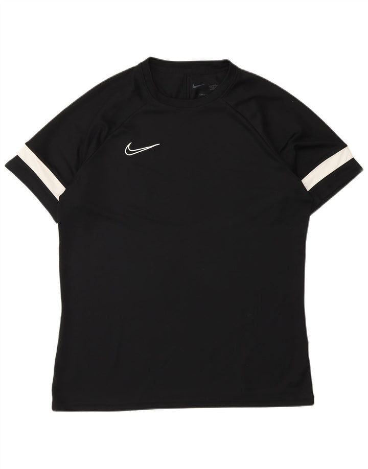 Nike Herren Dri Fit T-Shirt-Oberteil, großes, schwarzes Farbblock-Polyester
