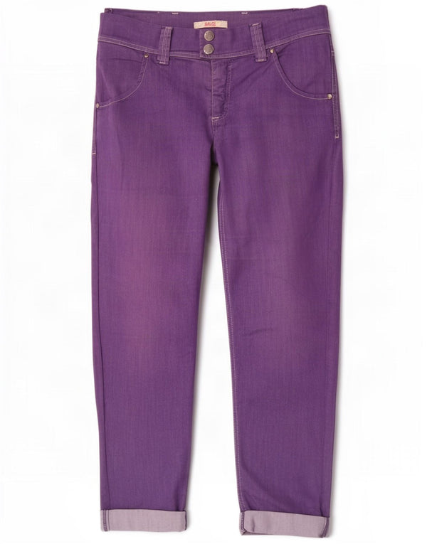 Gaudi Womens Slim Jeans IT 44 Medium W30 L26 Purple Cotton